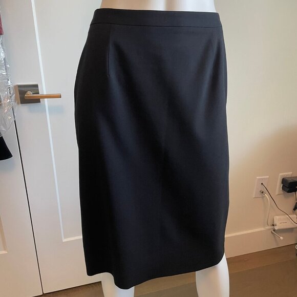 Brooks Brothers Tollegno 1900 Classic Wool Lined Midi Pencil Skirt Blk Sz 8 NWOT - Picture 2 of 12